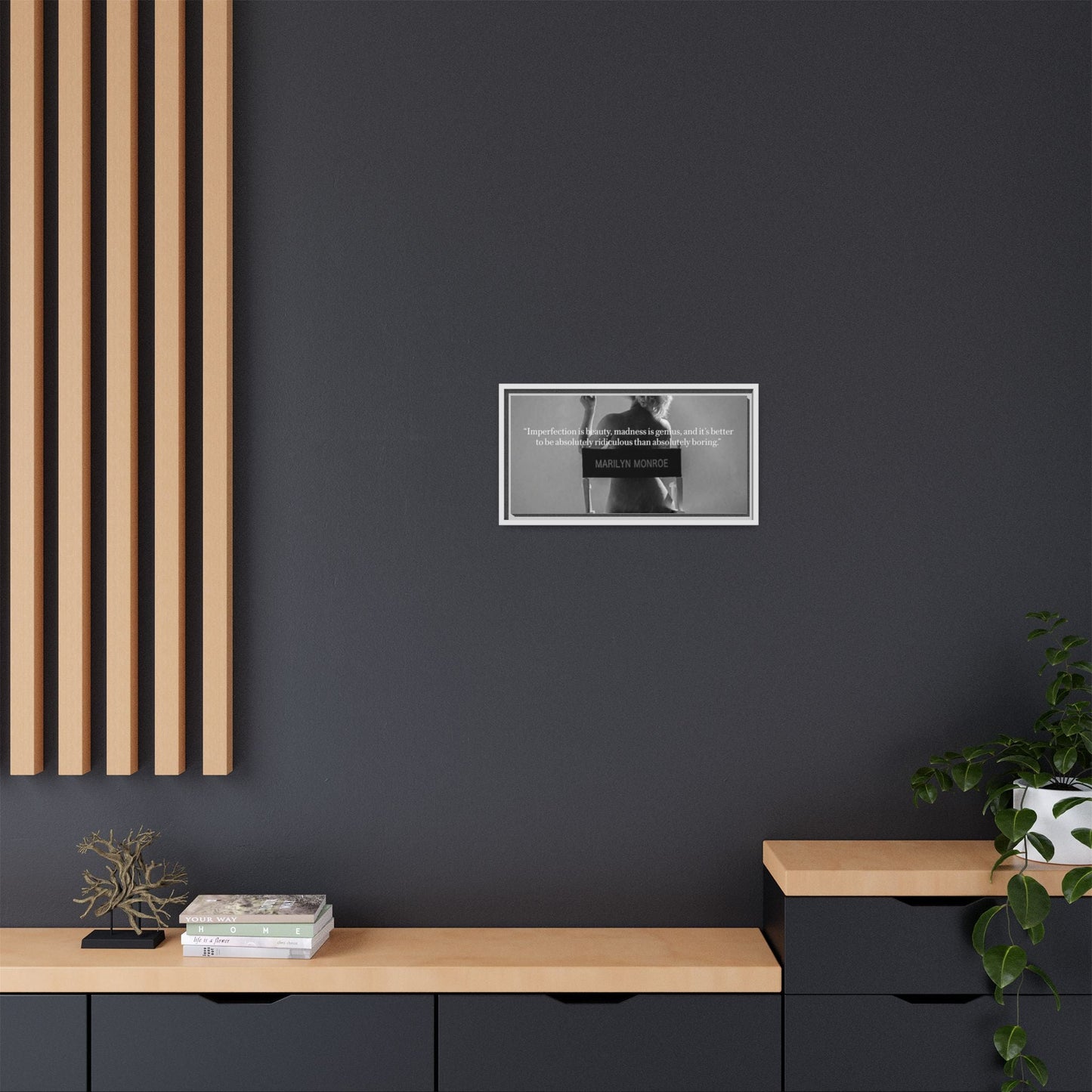 Inspirational Framed Canvas Art - Marilyn Monroe Quote Wall Decor, Home Decor, Office Art, Gift Idea, Motivational - Goddess Vibes