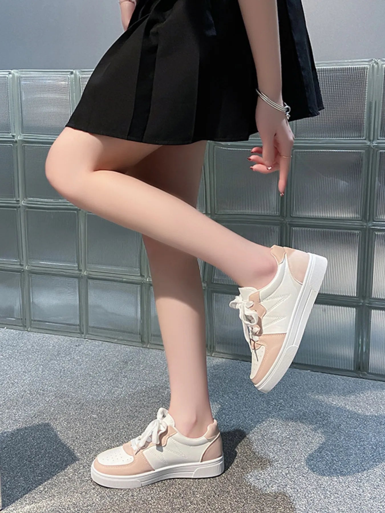 Lace Up Round Toe Sneakers - Goddess Vibes