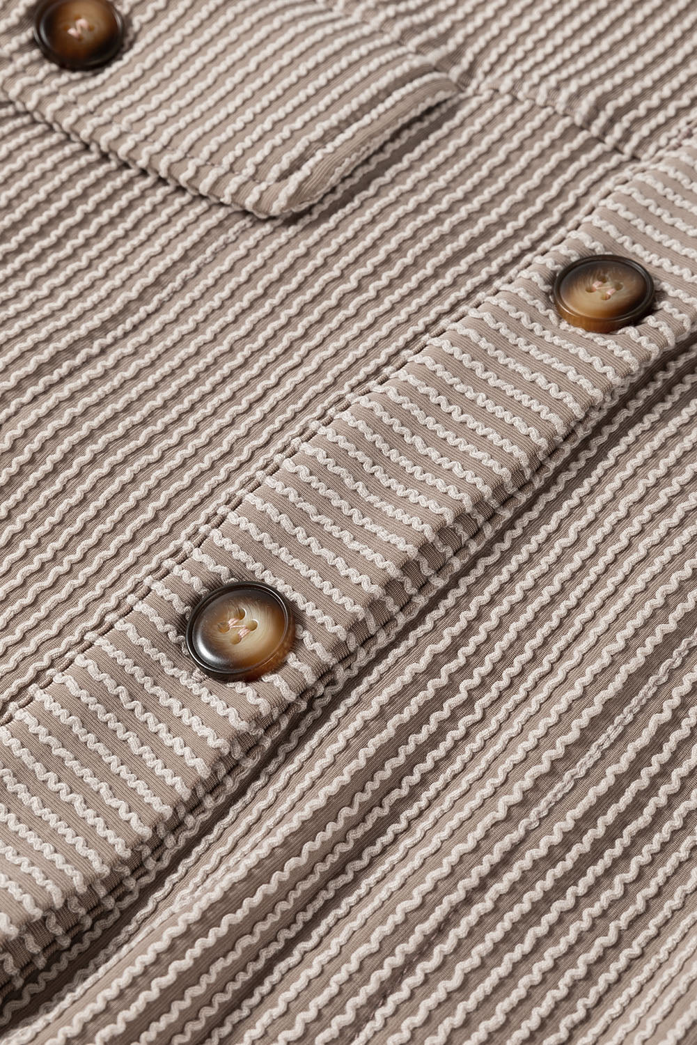 Smoke Gray Solid Corded Drop Shoulder Plus Size Shacket - Goddess Vibes