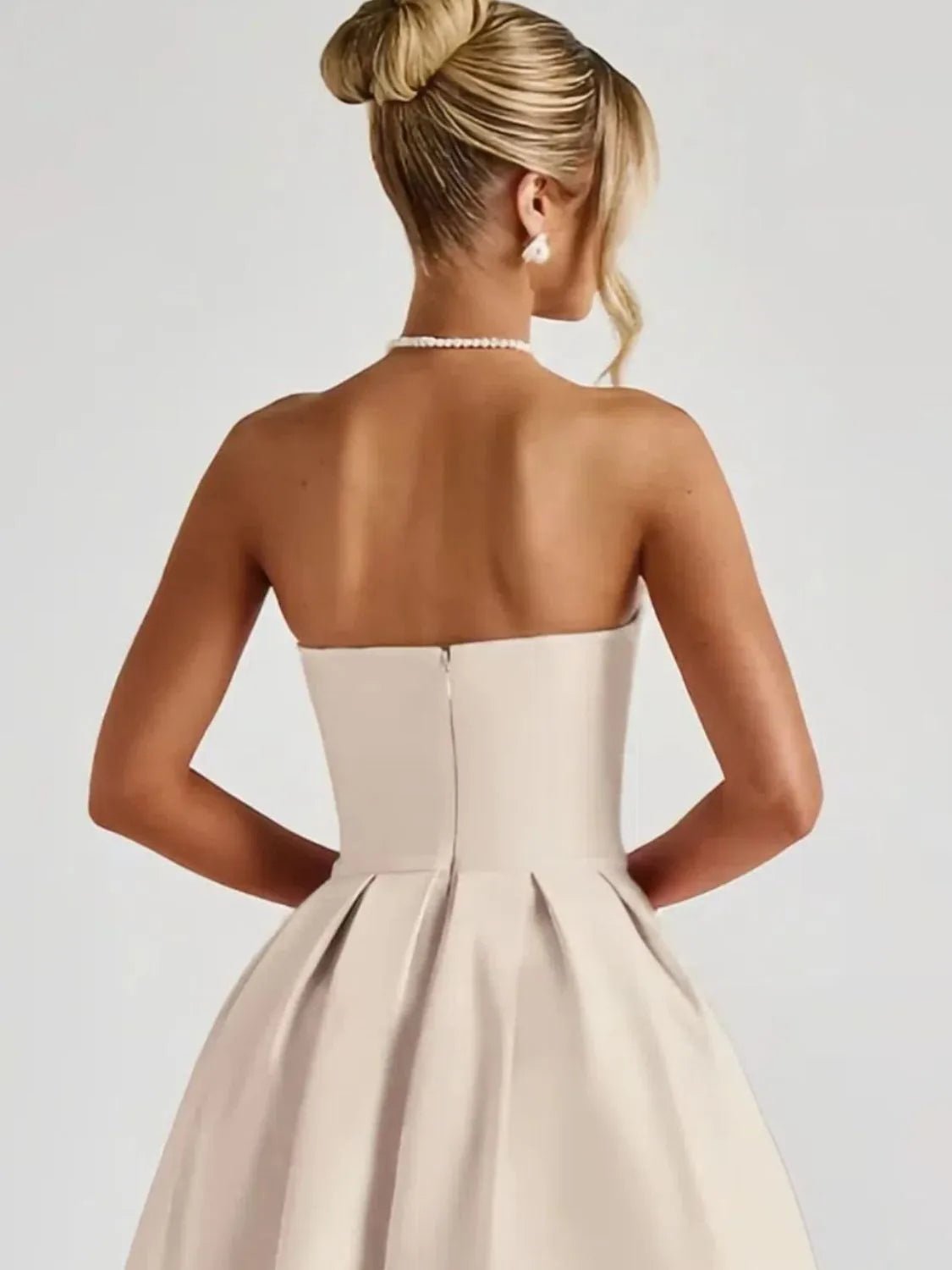 Solid Color Tube Midi Dress - Goddess Vibes