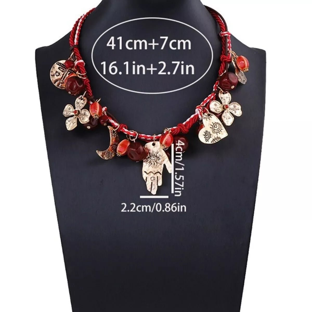 Zinc Alloy Bead Charm Necklace - Goddess Vibes
