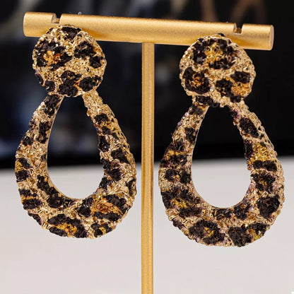 18K Gold - Plated Leopard Dangle Earrings - Goddess Vibes