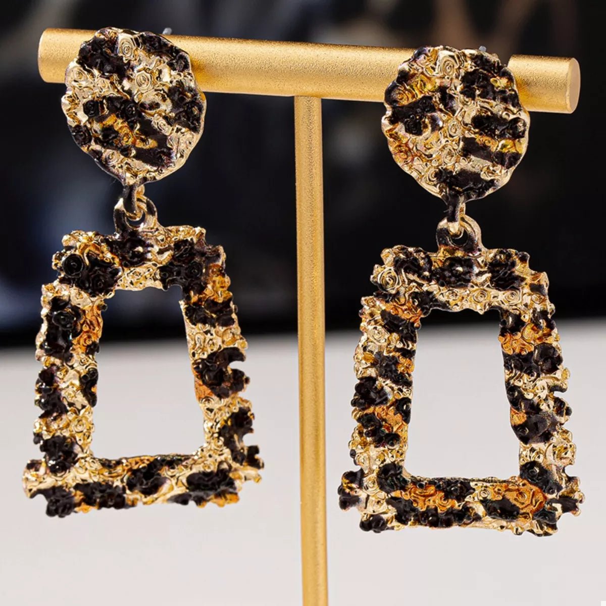 18K Gold - Plated Leopard Dangle Earrings - Goddess Vibes