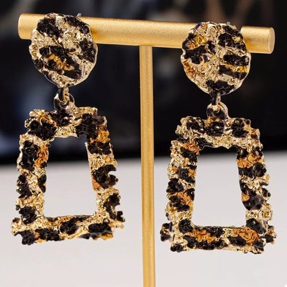 18K Gold - Plated Leopard Dangle Earrings - Goddess Vibes