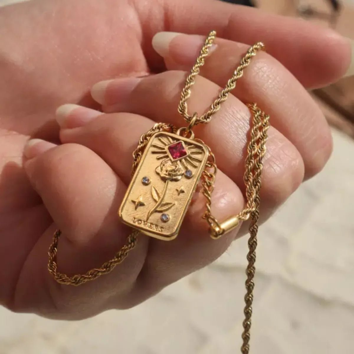 18K Gold - Plated Tarot Card Necklace - Goddess Vibes