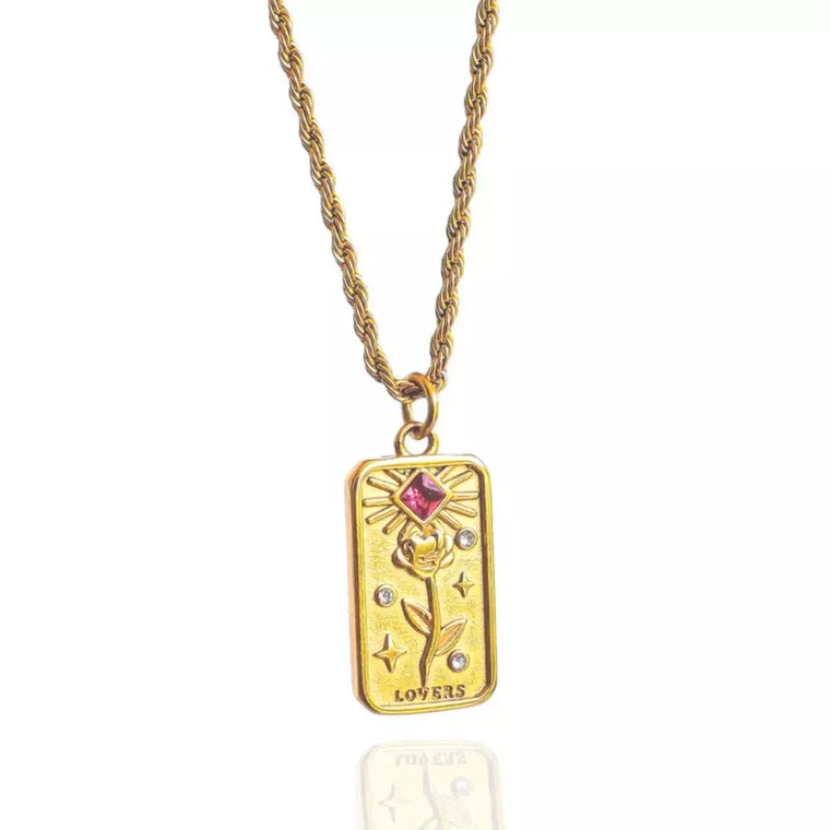 18K Gold - Plated Tarot Card Necklace - Goddess Vibes