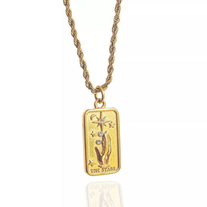 18K Gold - Plated Tarot Card Necklace - Goddess Vibes