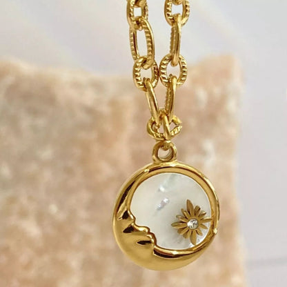 18K Gold - Plated Titanium Steel Pendant Necklace - Goddess Vibes