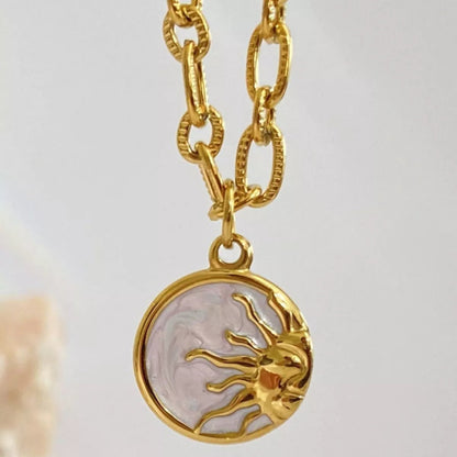 18K Gold - Plated Titanium Steel Pendant Necklace - Goddess Vibes