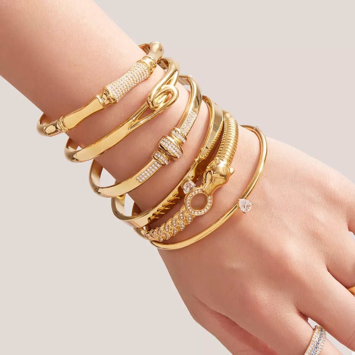18K Gold - Plated Zircon Bracelet - Goddess Vibes