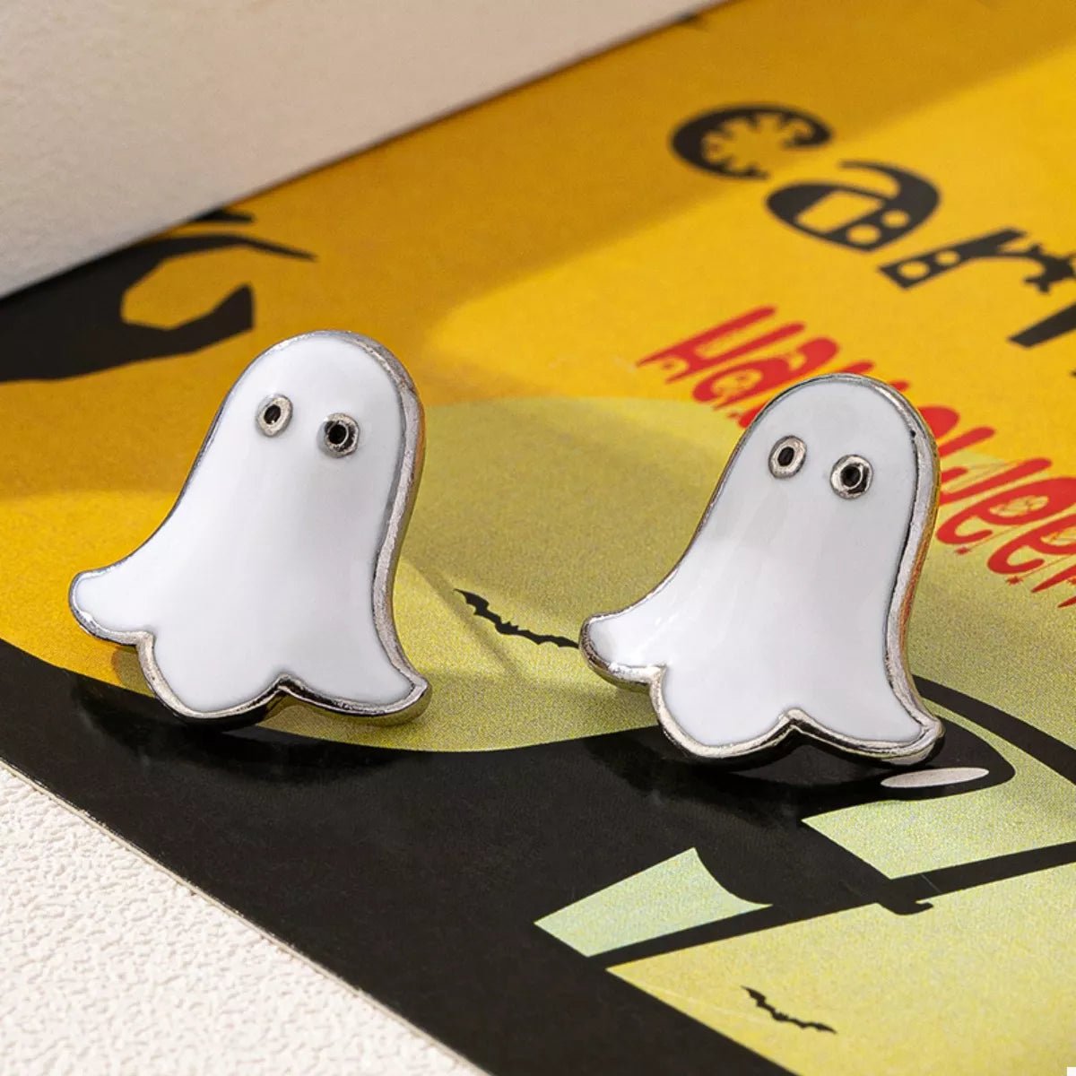 2 Pair Halloween Ghost Stud Earrings - Goddess Vibes