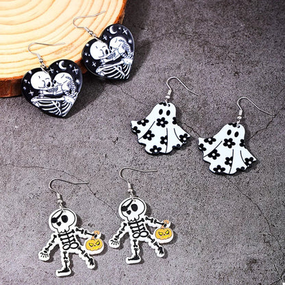 3 Pair Halloween Themed Acrylic Dangle Earrings - Goddess Vibes