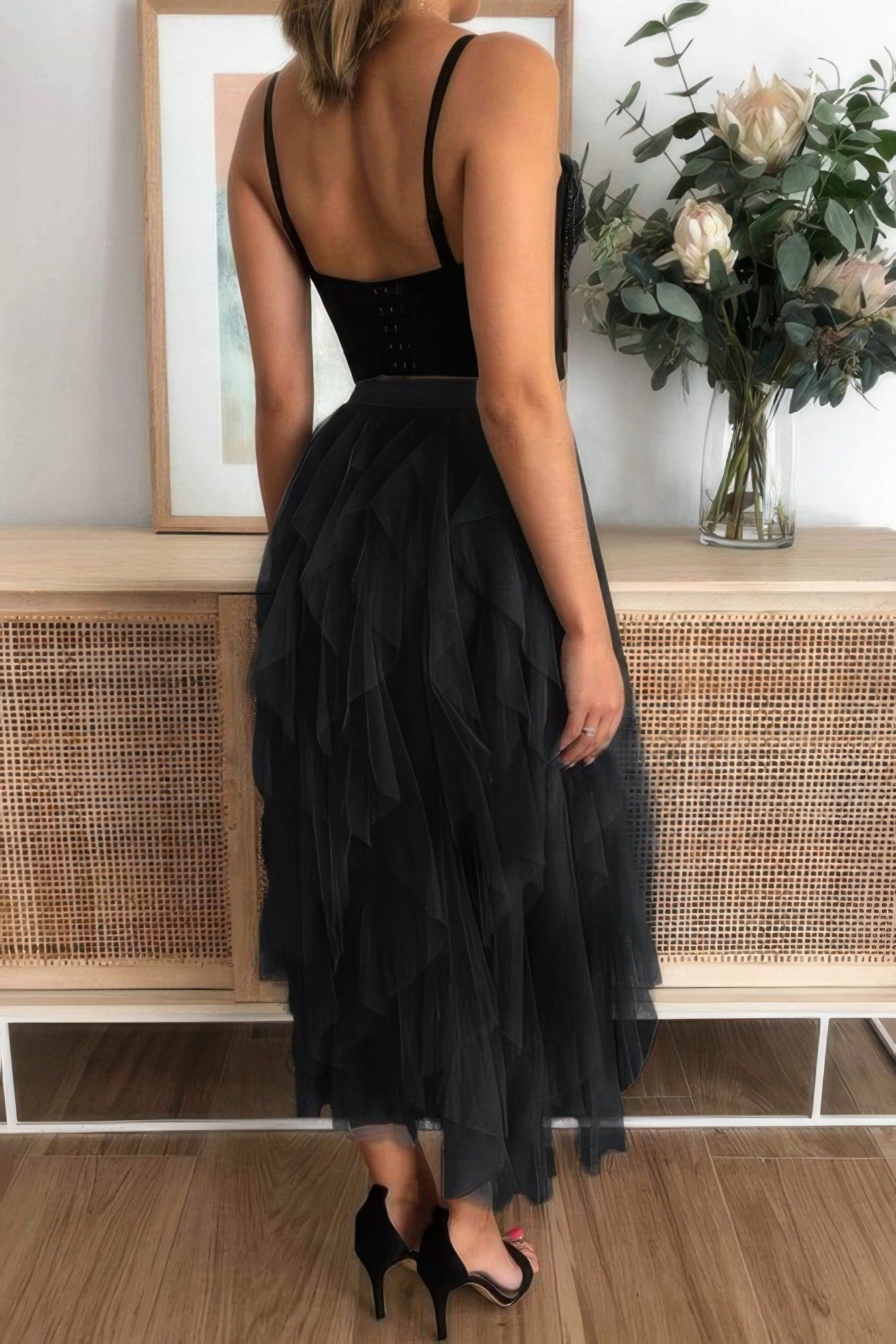 A Line Long Tulle Tiered Skirts - Goddess Vibes