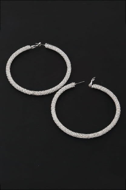 Bejeweled Hoop Earrings - Goddess Vibes