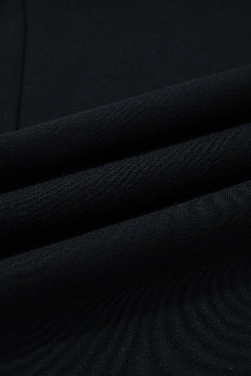 Black Fleece Lined Leopard Drawstring Elastic Waist Solid Pants - Crowned Energy CO.