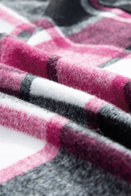 Black Plaid Colorblock Loose Shacket - Goddess Vibes