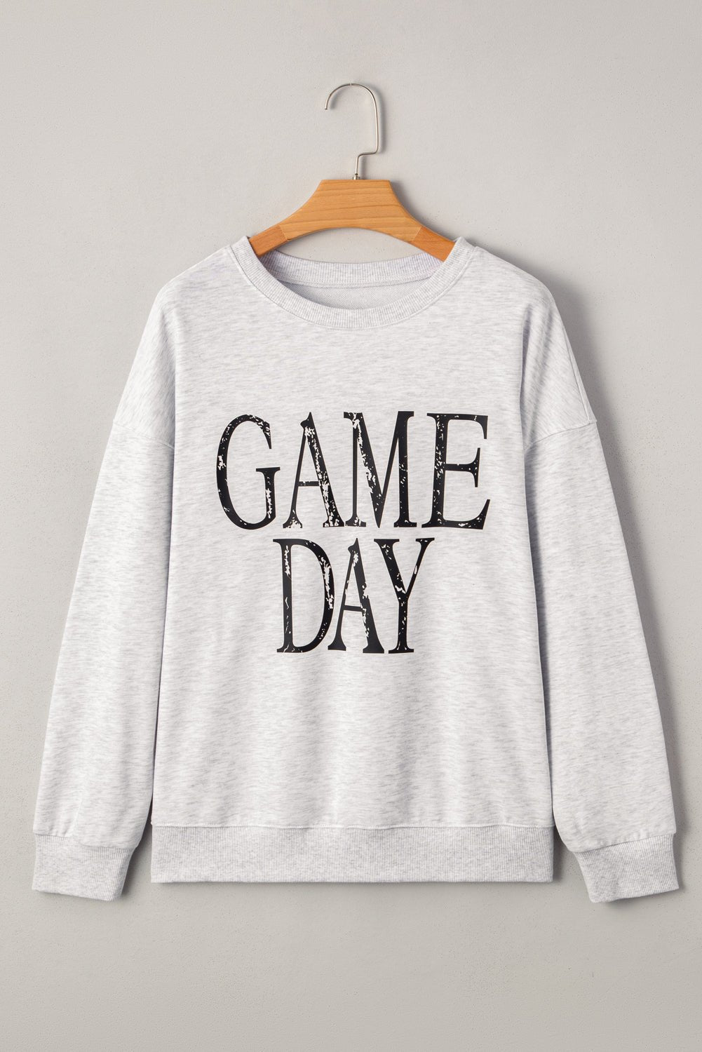 Black Vintage Washed GAME DAY Graphic Baggy Sweatshirt - Goddess Vibes