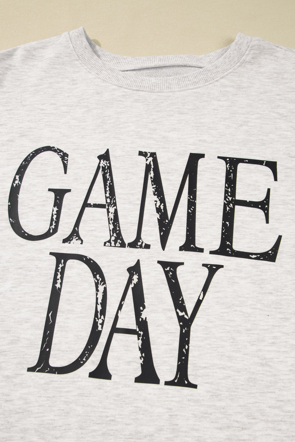 Black Vintage Washed GAME DAY Graphic Baggy Sweatshirt - Goddess Vibes
