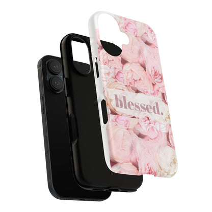 Blessed Floral Phone Case, Inspirational Case for Girls, iPhone Cover, Gift for Her, Cute Phone Protector - Goddess Vibes