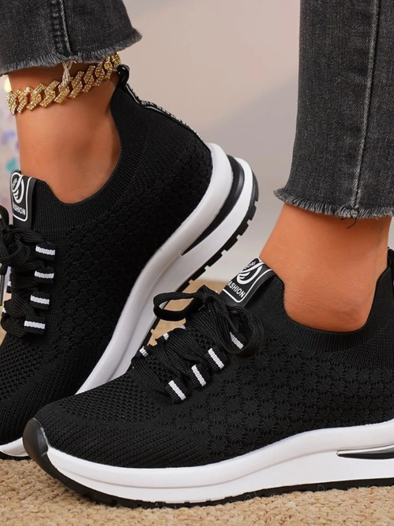 Breathable Mesh Lace Up Sneakers - Goddess Vibes