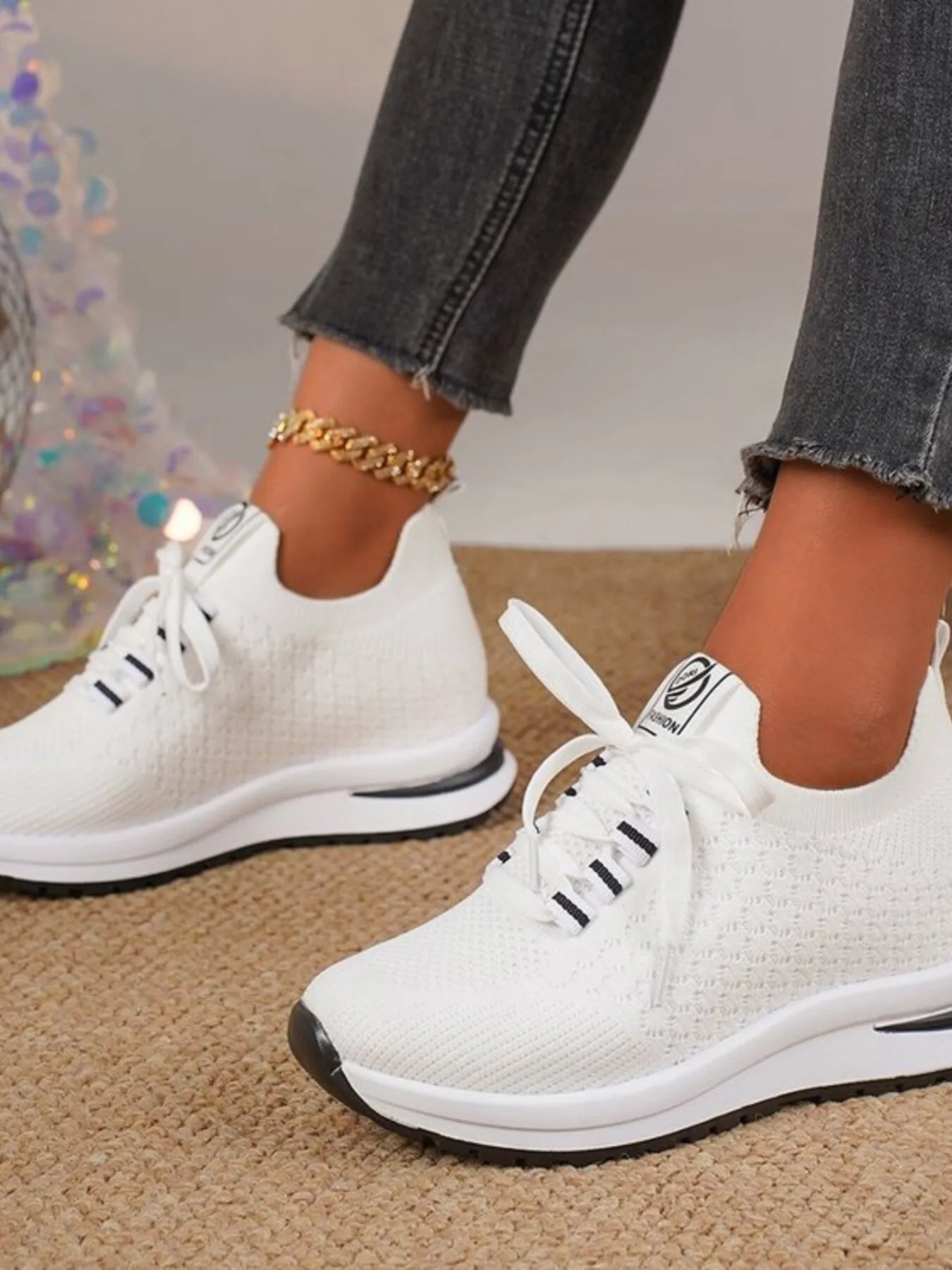 Breathable Mesh Lace Up Sneakers - Goddess Vibes