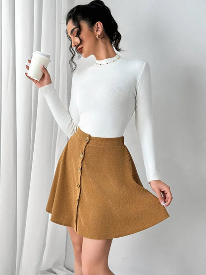 Buttoned Mini Skirt - Goddess Vibes
