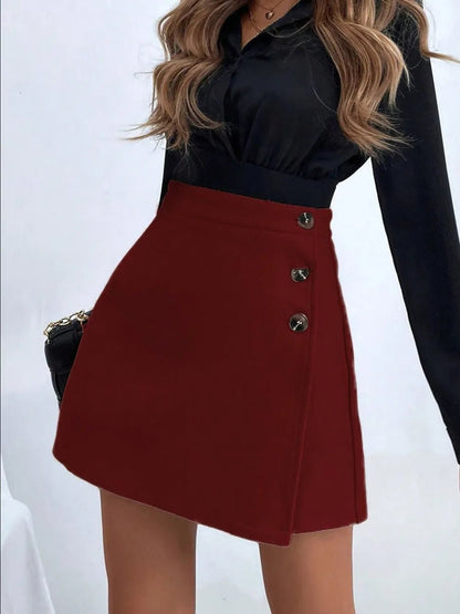 Buttoned Mini Skirt - Goddess Vibes