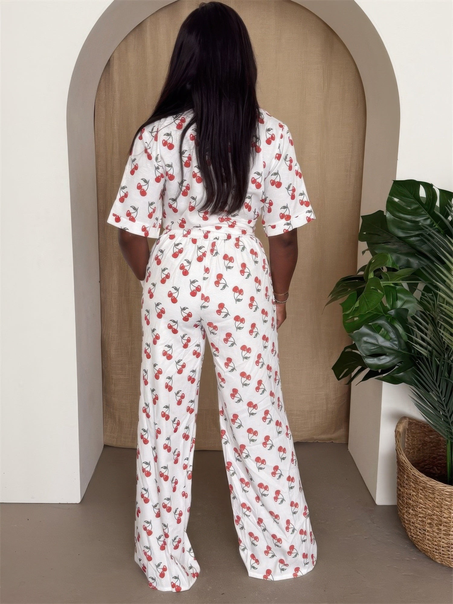 Cherry Pop Wide - leg Set - Goddess Vibes