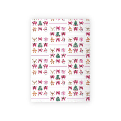 Christmas Floral Gift Wrap Roll — Poinsettia, Gingerbread & Tree Holiday Wrapping Paper - Crowned Energy CO.