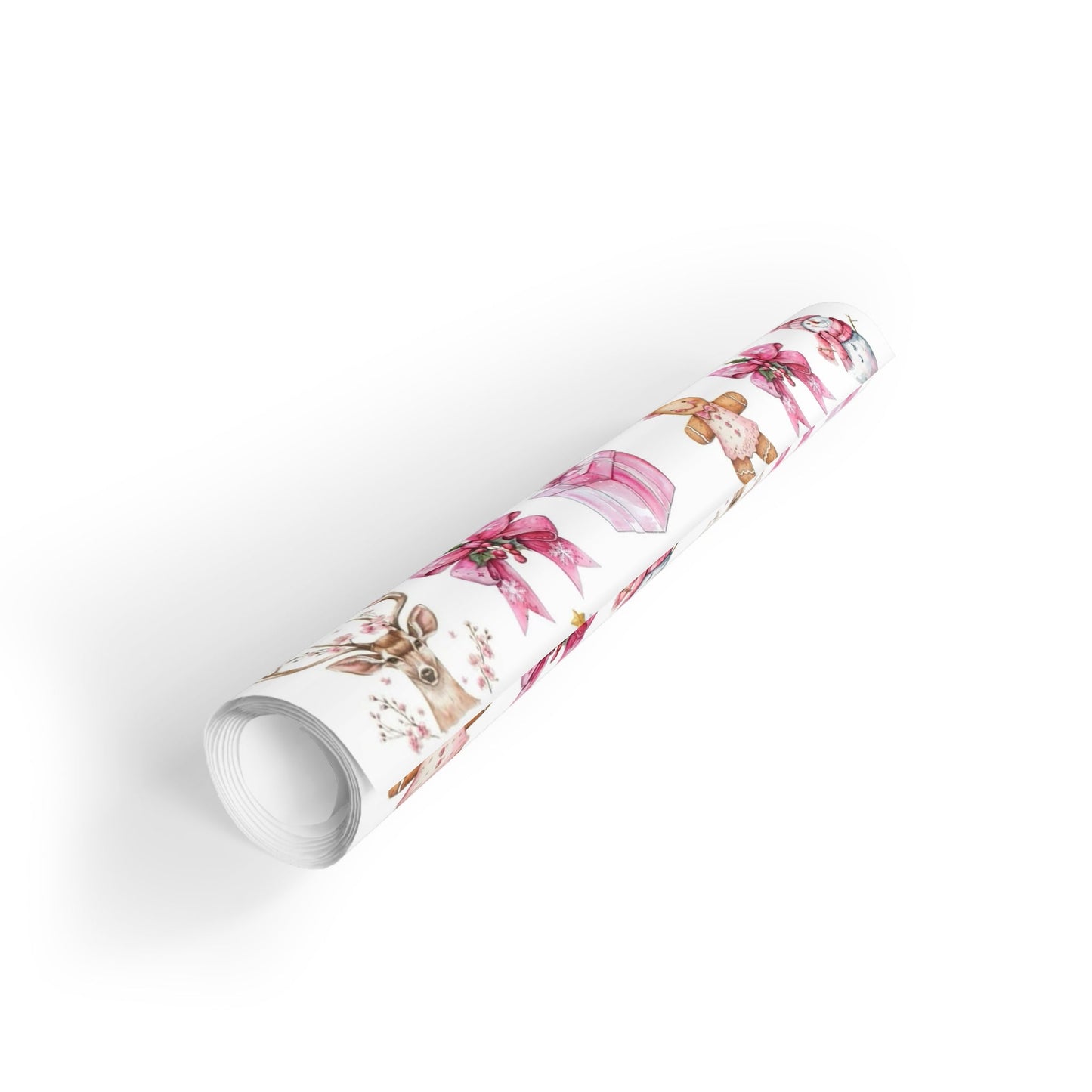 Christmas Floral Gift Wrap Roll — Poinsettia, Gingerbread & Tree Holiday Wrapping Paper - Crowned Energy CO.