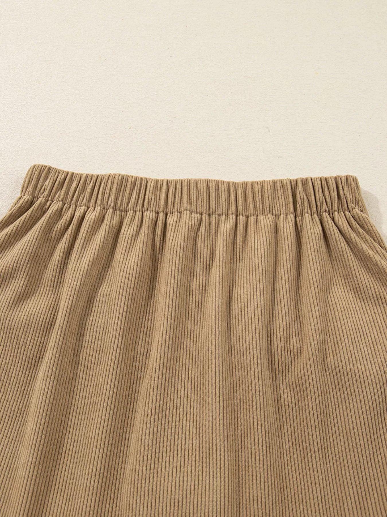 Corduroy Buttoned Front Mini Skirt - Goddess Vibes
