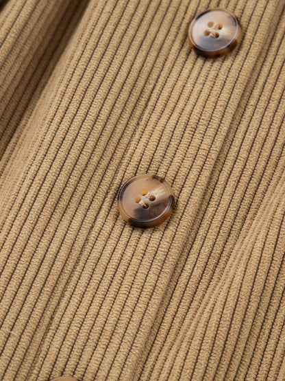 Corduroy Buttoned Front Mini Skirt - Goddess Vibes