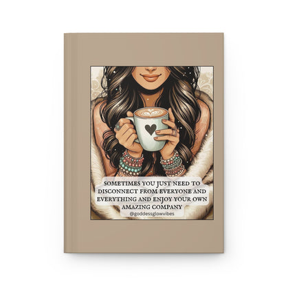 Cozy Self - Care Hardcover Journal, Inspirational Journal for Mindfulness, Gift for Her, Meditation Notebook, Stress Relief Diary - Goddess Vibes