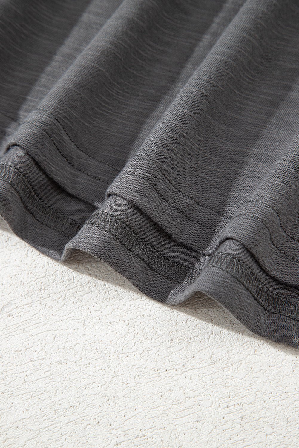 Dark Grey Double Ruffled Short Sleeve Plus Size Top - Goddess Vibes