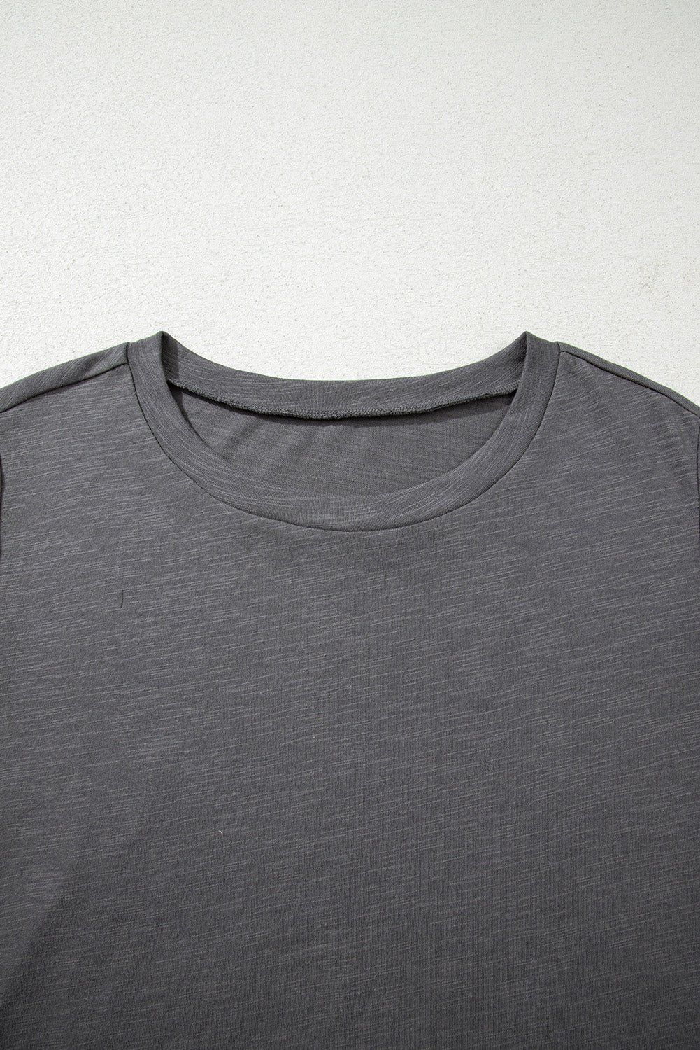 Dark Grey Double Ruffled Short Sleeve Plus Size Top - Goddess Vibes