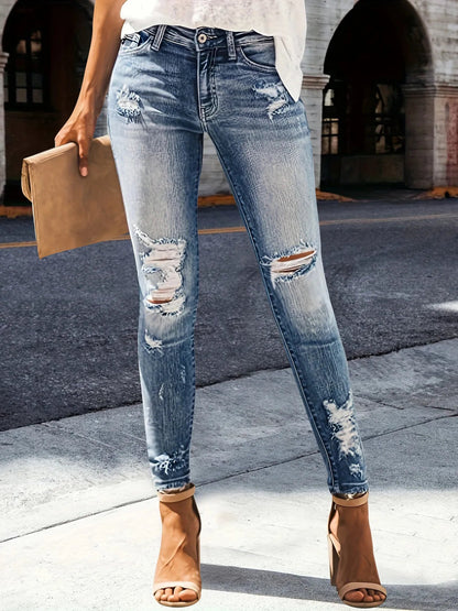 Distressed Skinny Jeans - Goddess Vibes