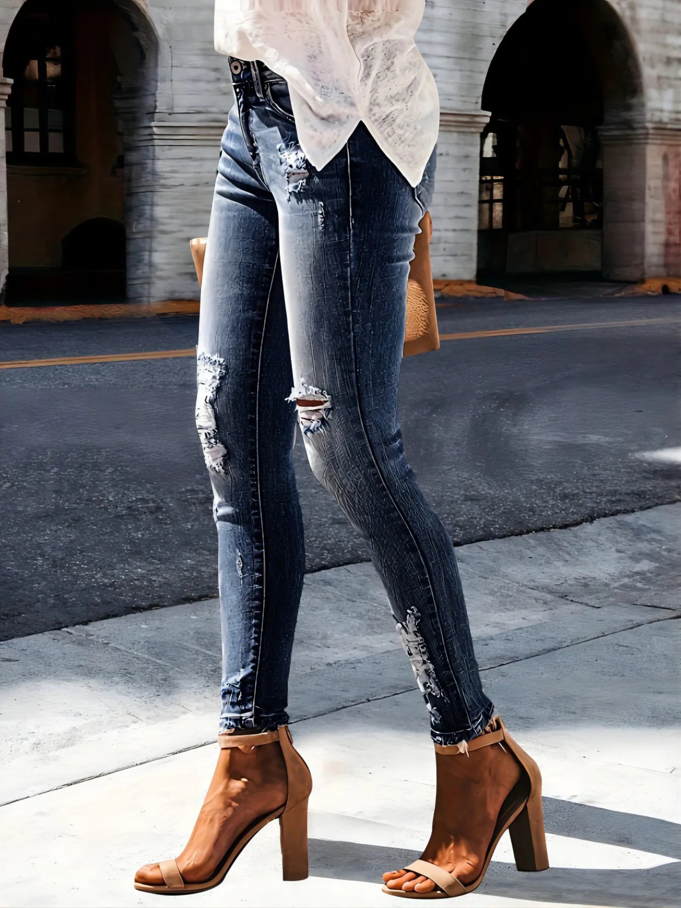 Distressed Skinny Jeans - Goddess Vibes