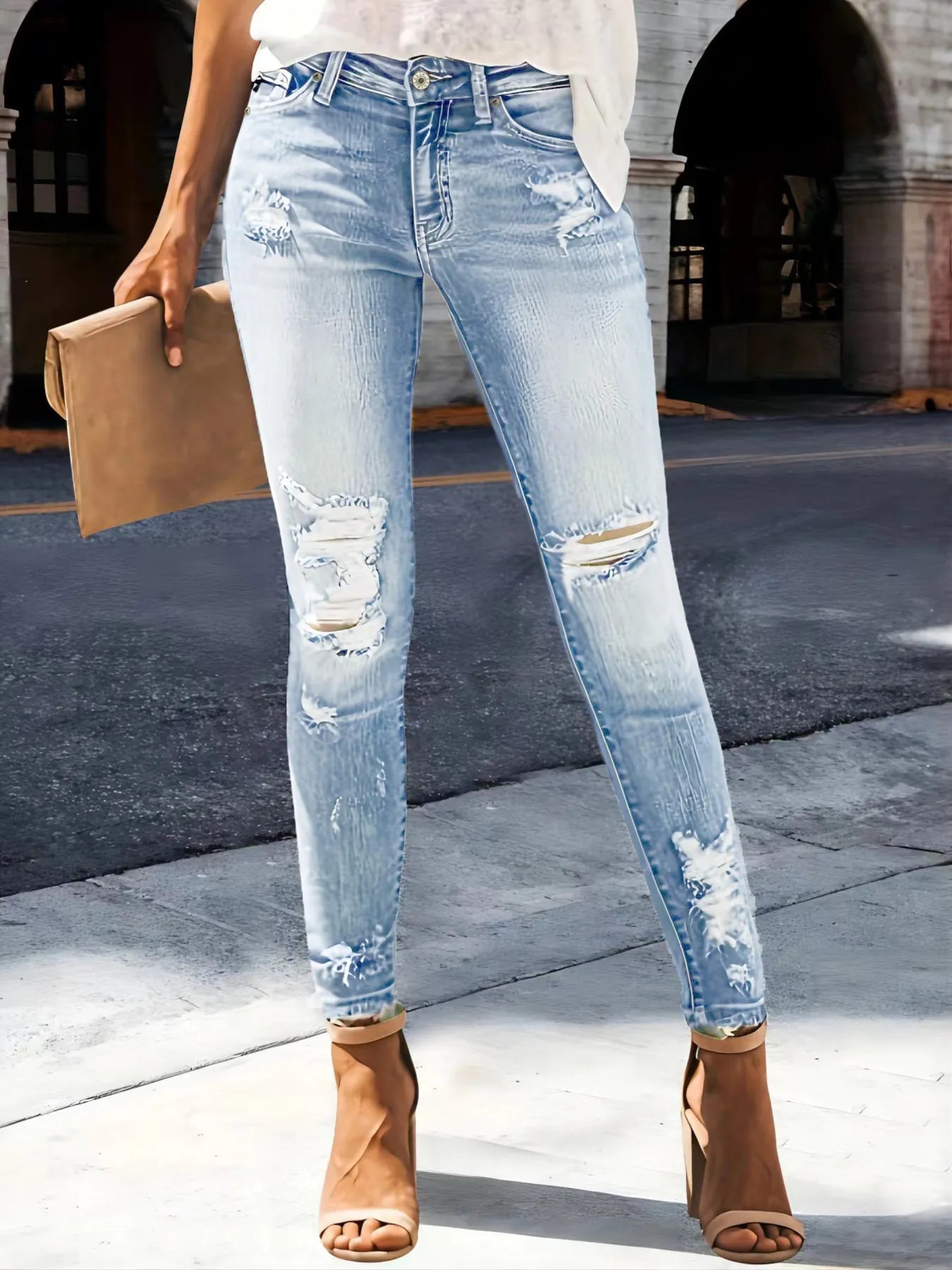 Distressed Skinny Jeans - Goddess Vibes