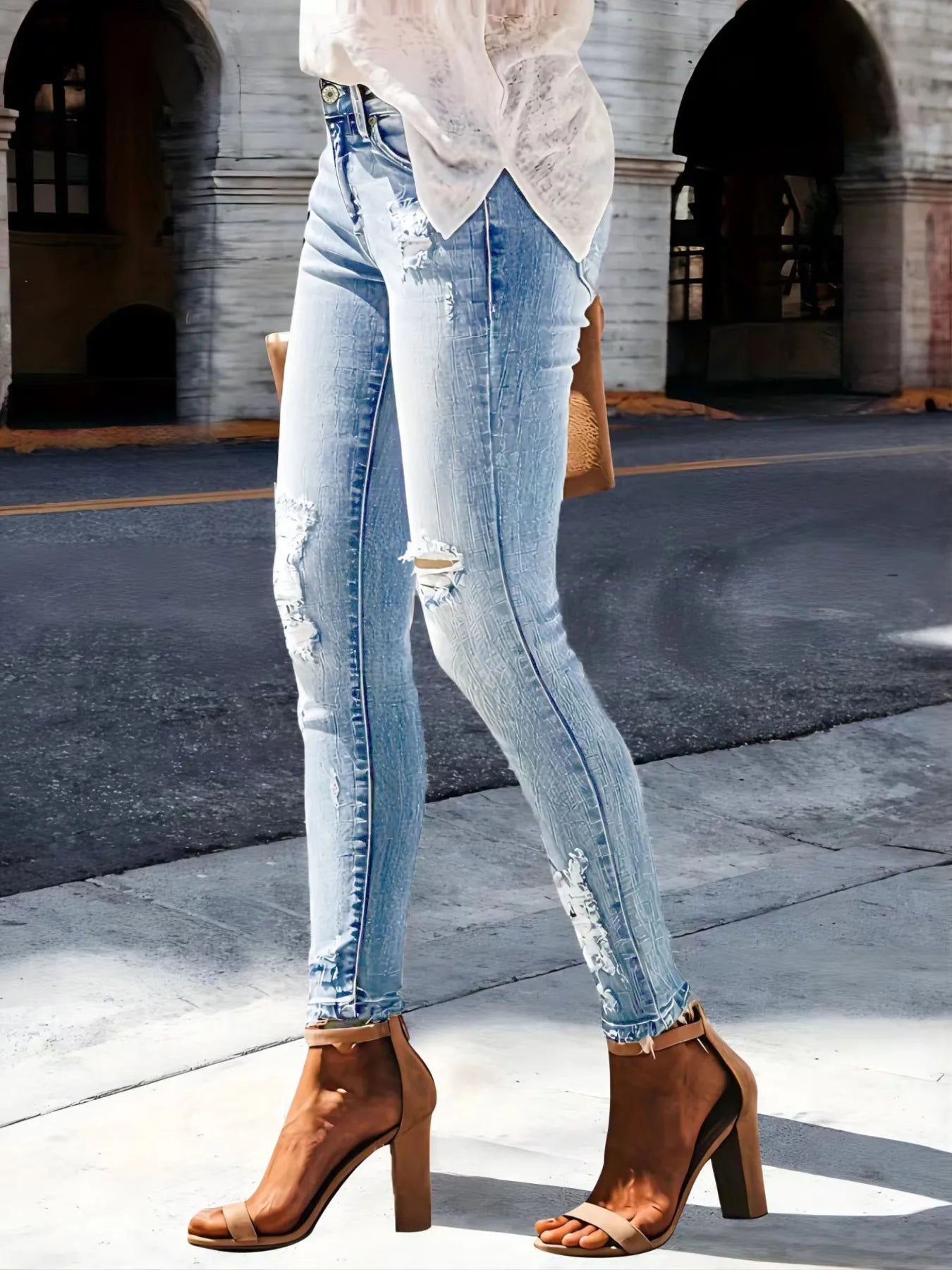 Distressed Skinny Jeans - Goddess Vibes