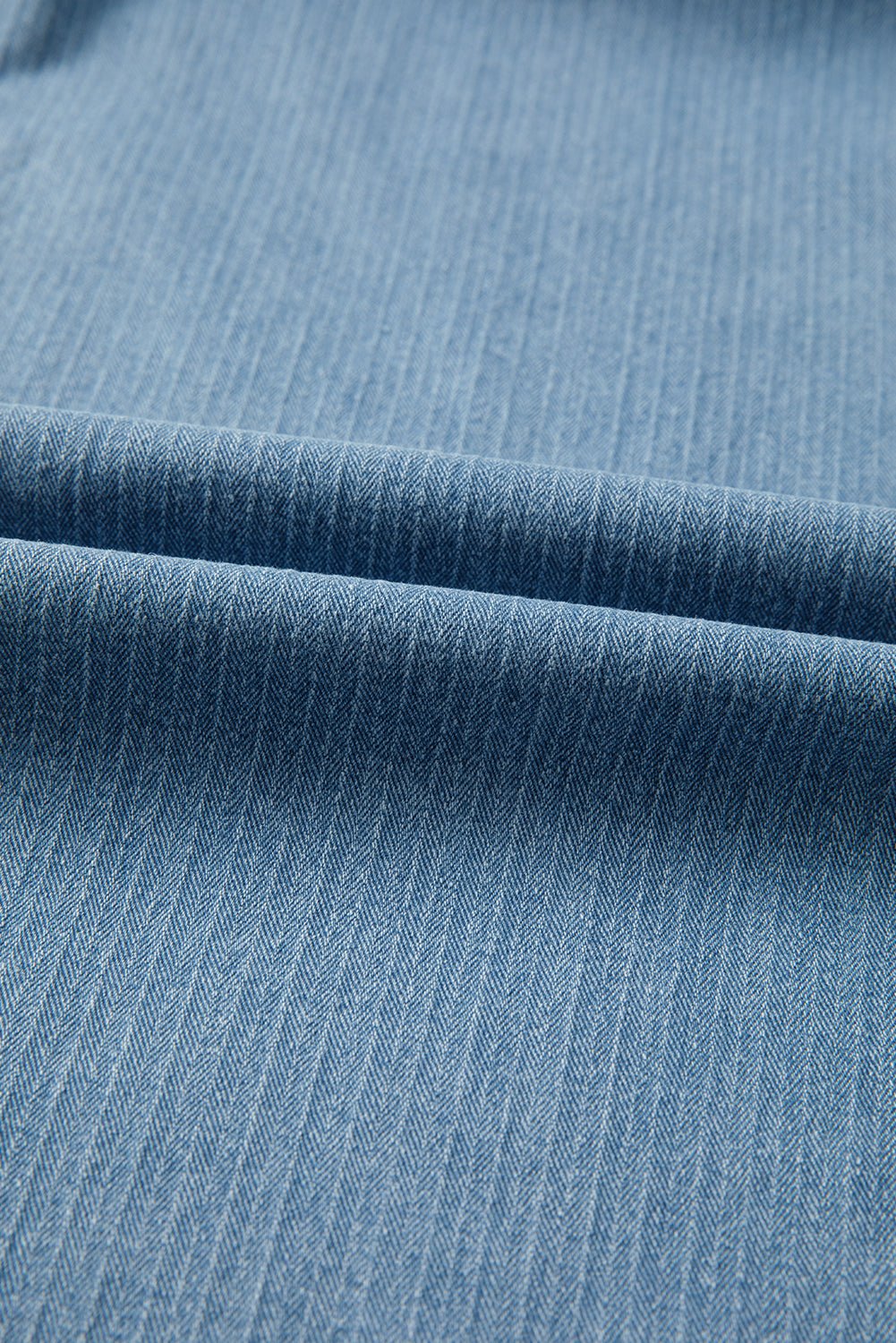 Dusk Blue Patched Pocket Textured Wide Leg Plus Size Jeans - Goddess Vibes