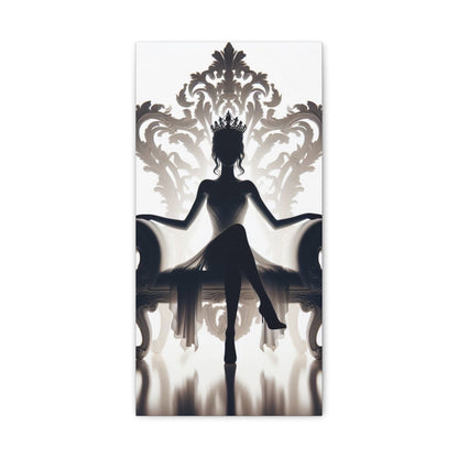 Elegant Queen Silhouette Canvas Art, Modern Wall Décor - Goddess Vibes