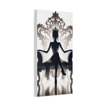 Elegant Queen Silhouette Canvas Art, Modern Wall Décor - Goddess Vibes
