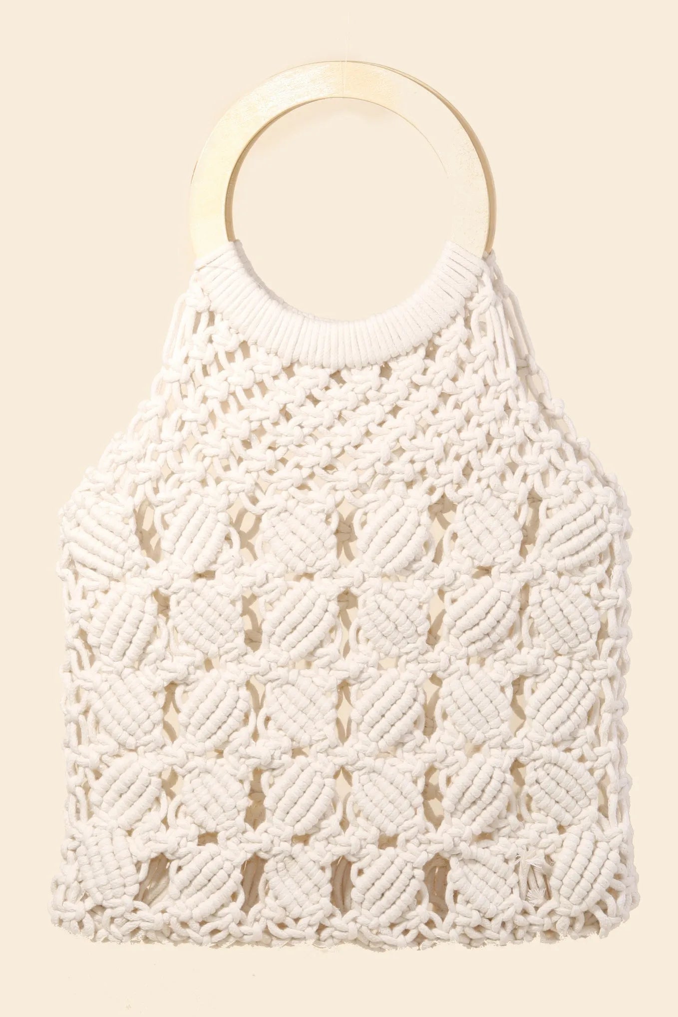 Fame Boho Braided Wooden Top Handle Bag - Goddess Vibes