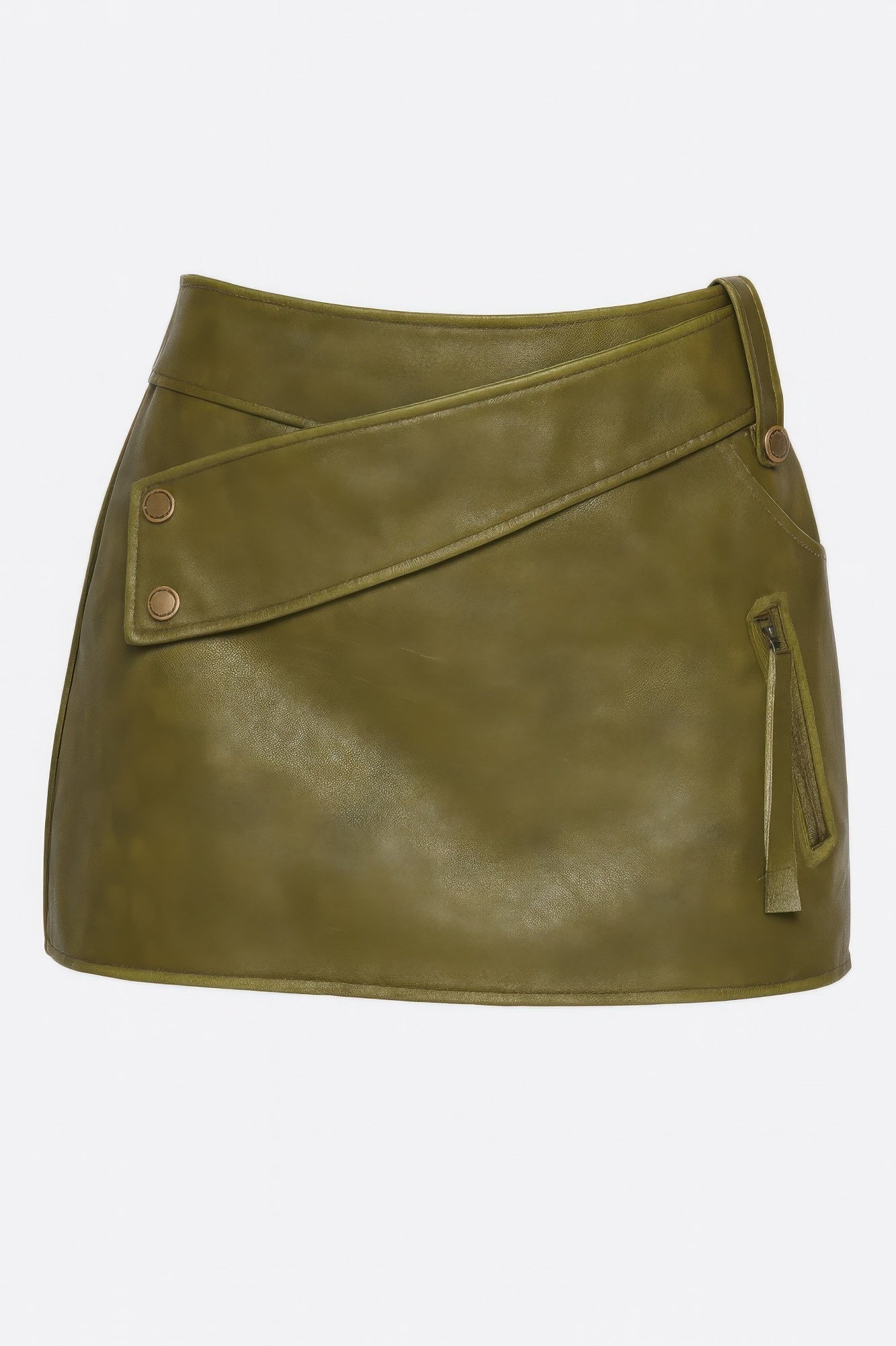 Faux Leather Strap Mini Skirt - Goddess Vibes