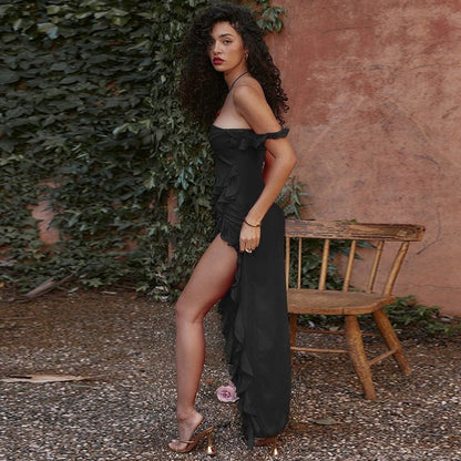 Female Summer Fashionable Stringy Selvedge Stitching Temperament Dress - Goddess Vibes