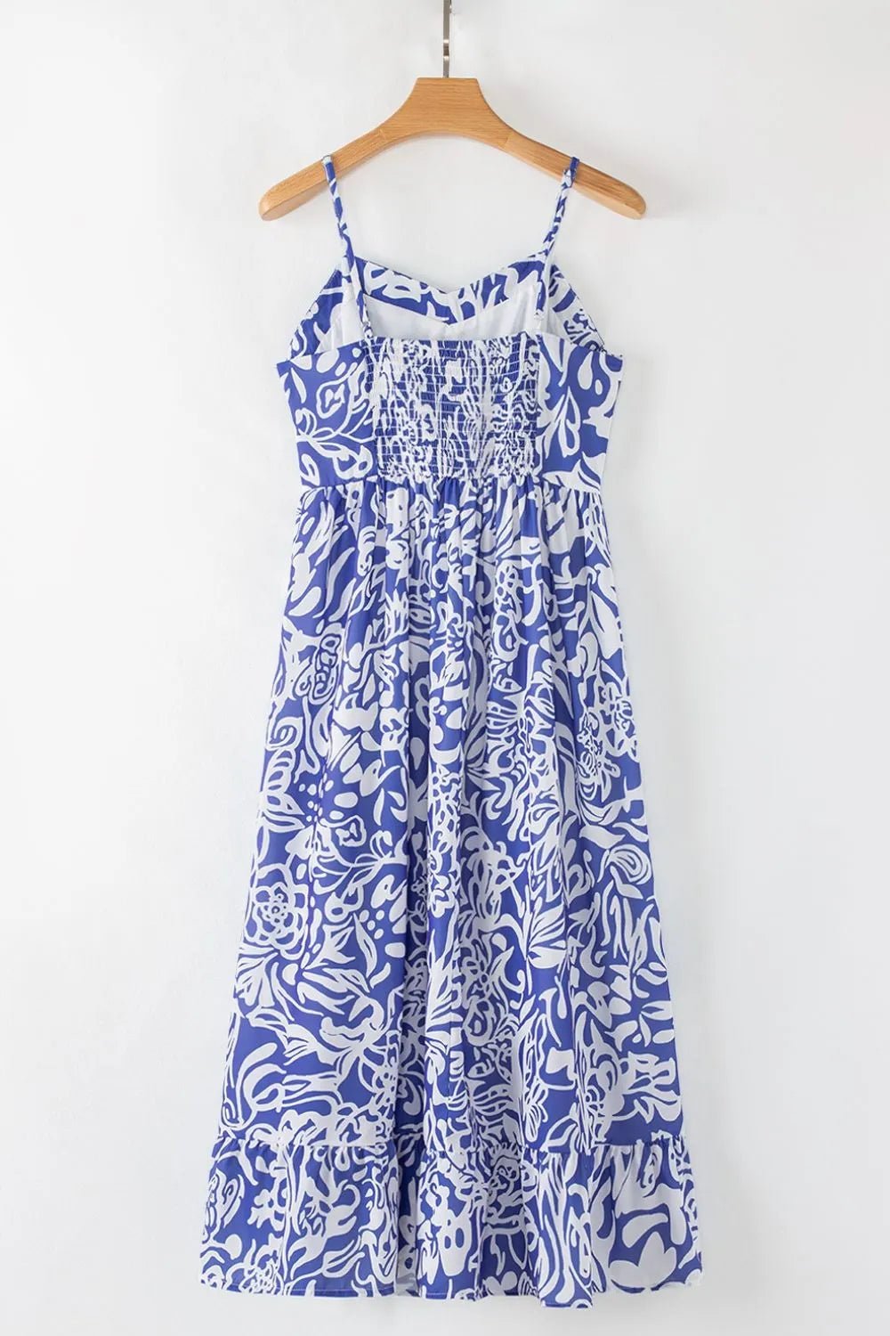 Floral Print Spaghetti Strap High Waist Dress - Goddess Vibes