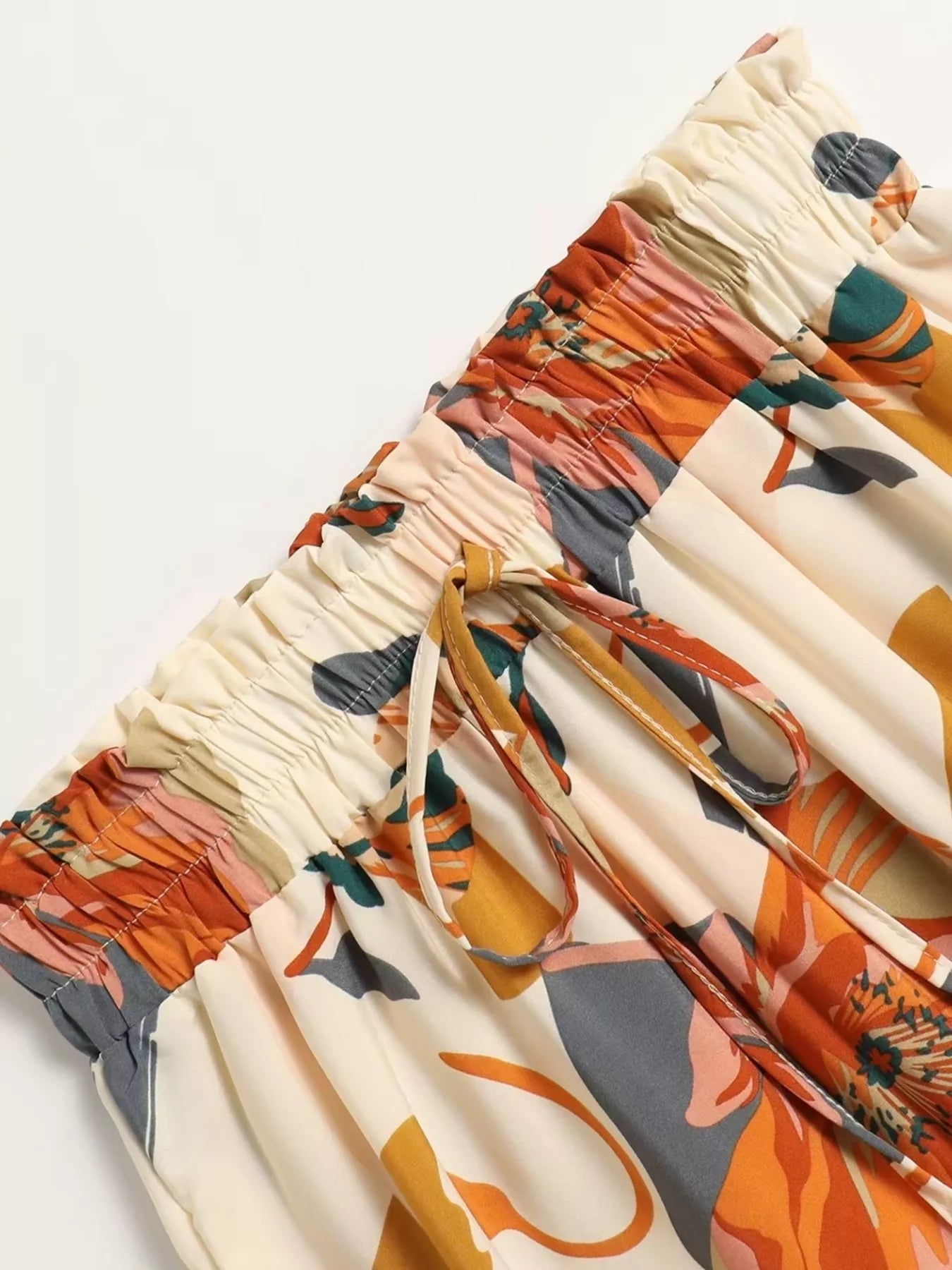 Full Size Floral Print Tiered Skirt Plus Size - Crowned Energy CO.