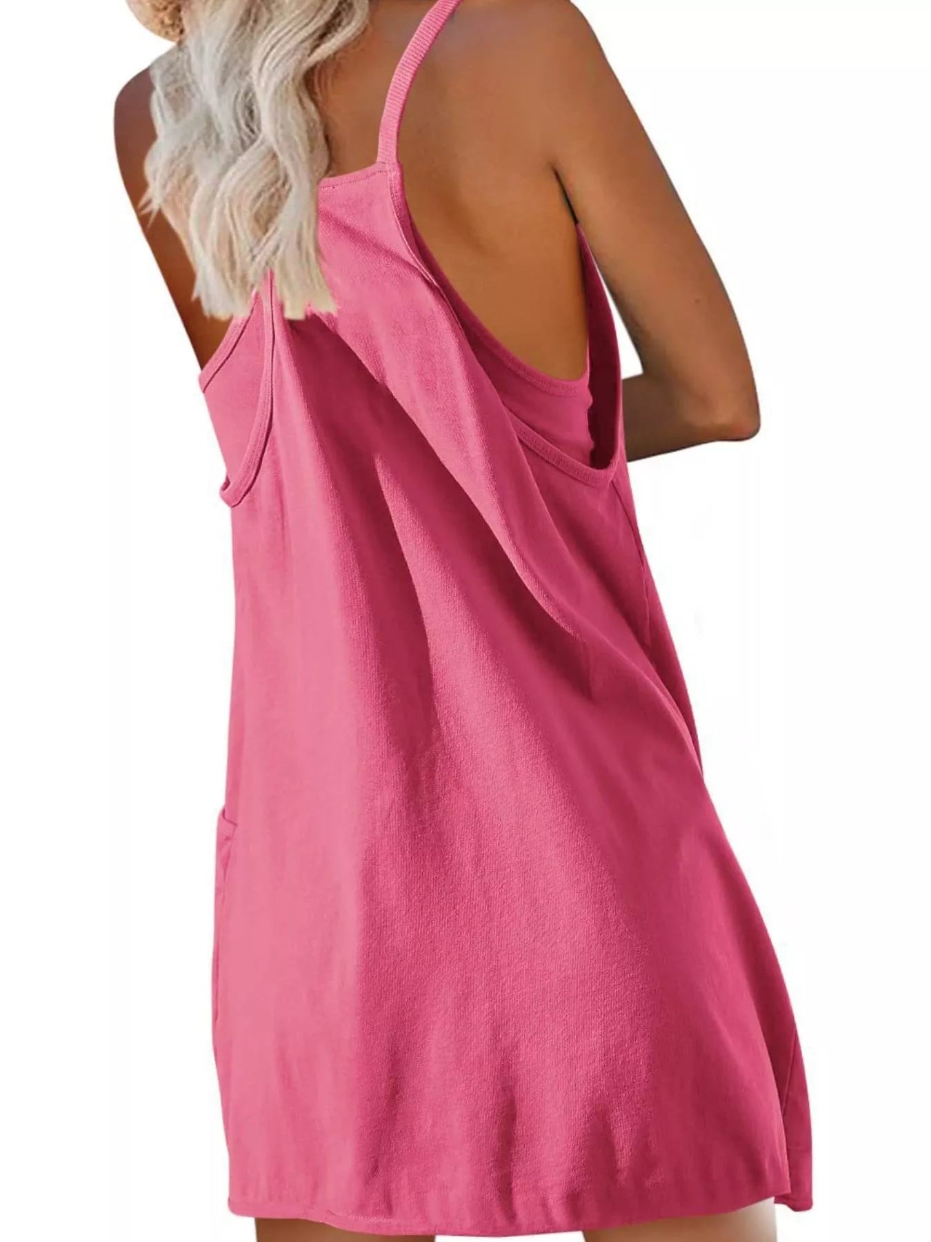 Full Size Scoop Neck Cami Dress and Shorts Plus Size - Goddess Vibes