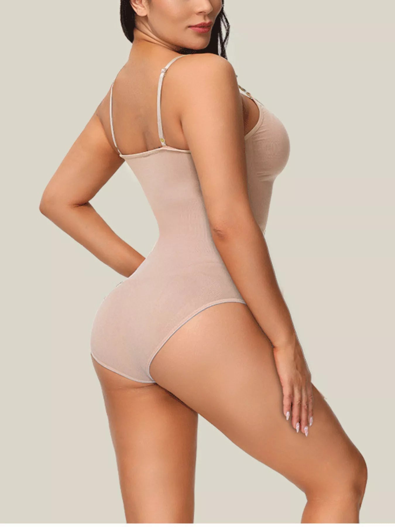 Full Size Seamless Scoop Neck Shaping Bodysuit Plus Size - Crowned Energy CO.