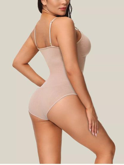 Full Size Seamless Scoop Neck Shaping Bodysuit Plus Size - Crowned Energy CO.
